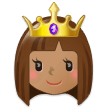 Princess Emoji with Medium Skin Tone, Samsung style