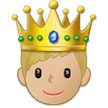 Prince Emoji with Medium-Light Skin Tone, Samsung style