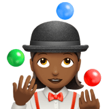 Woman Juggling Emoji with Medium-Dark Skin Tone, Apple style