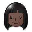 Woman Emoji with Dark Skin Tone, Samsung style