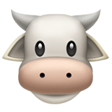 Cow Face Emoji, Apple style