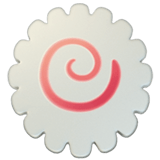 Fish Cake with Swirl Emoji, Apple style