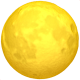Full Moon Emoji, Apple style