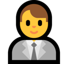 Man Office Worker Emoji, Microsoft style