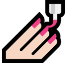 Nail Polish Emoji with Light Skin Tone, Microsoft style
