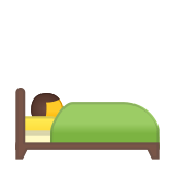 Person in Bed Emoji, Google style