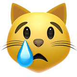 Crying Cat Face Emoji, Apple style