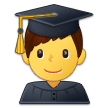 Man Student Emoji, Samsung style