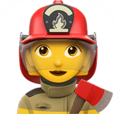 Woman Firefighter Emoji, Apple style