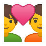 Couple with Heart Emoji, Google style