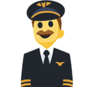 Man Pilot Emoji, Facebook style