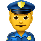 Man Police Officer Emoji, Apple style