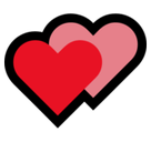 Two Hearts Emoji, Microsoft style