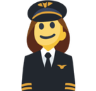 Woman Pilot Emoji, Facebook style