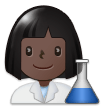 Woman Scientist Emoji with Dark Skin Tone, Samsung style