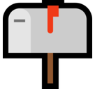 Closed Mailbox with Raised Flag Emoji, Microsoft style