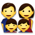 Family: Man, Woman, Girl, Boy Emoji, LG style
