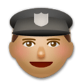 Police Officer Emoji with Medium Skin Tone, LG style