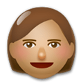 Woman Emoji with Medium Skin Tone, LG style
