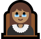Woman Judge Emoji with Medium Skin Tone, Microsoft style