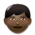 Man Emoji with Dark Skin Tone, LG style