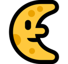 Last Quarter Moon Face Emoji, Microsoft style