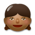 Girl Emoji with Medium-Dark Skin Tone, LG style