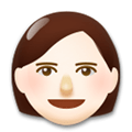 Woman Emoji with Light Skin Tone, LG style