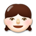 Girl Emoji with Light Skin Tone, LG style