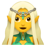 Woman Elf Emoji, Apple style