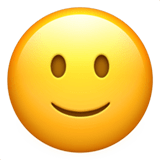 Slightly Smiling Face Emoji, Apple style