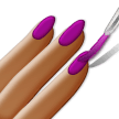 Nail Polish Emoji with Medium-Dark Skin Tone, Samsung style
