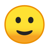 Slightly Smiling Face Emoji, Google style