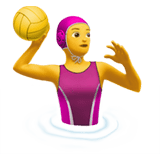 Woman Playing Water Polo Emoji, Apple style