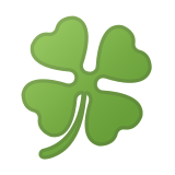 Four Leaf Clover Emoji, Google style