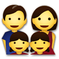 Family: Man, Woman, Girl, Girl Emoji, LG style