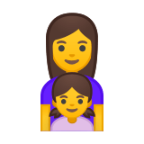 Family: Woman, Girl Emoji, Google style