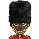 Man Guard Emoji with Dark Skin Tone, Apple style