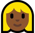 Woman: Medium-Dark Skin Tone, Blond Hair, Microsoft style