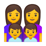 Family: Woman, Woman, Boy, Boy Emoji, Google style