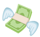 Money with Wings Emoji, Facebook style