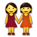 Two Women Holding Hands Emoji, LG style