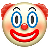 Clown Face Emoji, Apple style