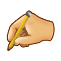 Writing Hand Emoji, Samsung style