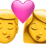 Kiss: Woman, Man Emoji, Apple style