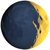 Waxing Crescent Moon Emoji, Apple style