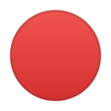 Red Circle Emoji, Google style