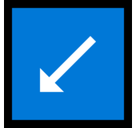 Down-Left Arrow Emoji, Microsoft style