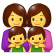 Family: Woman, Woman, Boy, Boy Emoji, Samsung style