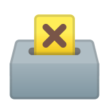 Ballot Box with Ballot Emoji, Google style